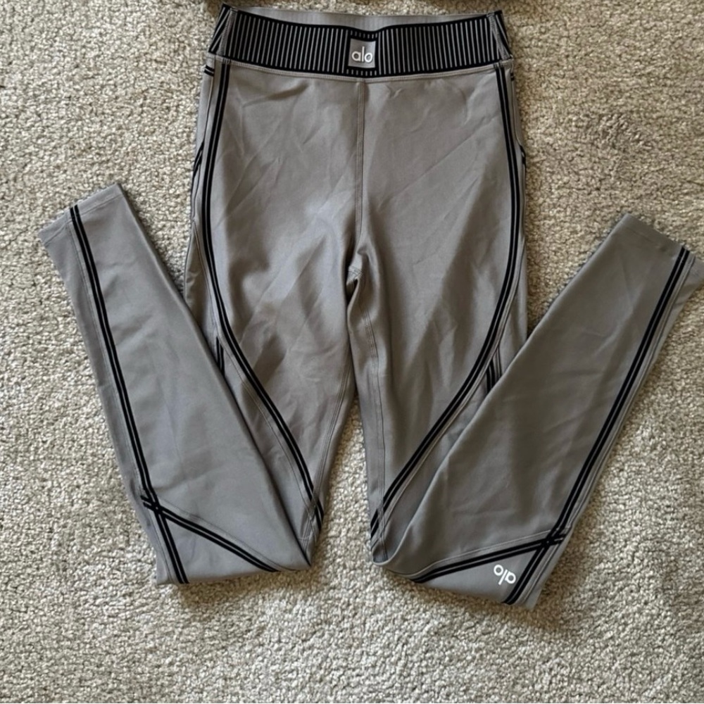 alo airlift mesh high waist line up Leggings olive tree size XS - Picture 2 of 10